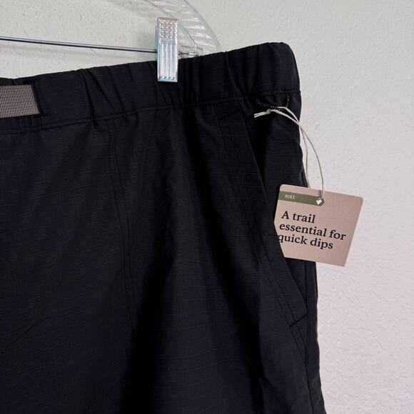 REI Trailmade Amphib Shorts Mens XXL Belted Ripstop Hiking Swim UPF 50 Black 2XL - Picture 4 of 11